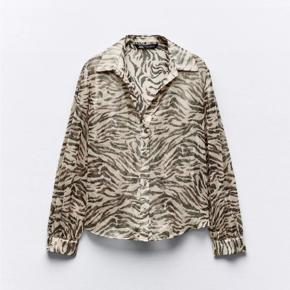 Zara Zebra Print Blouse -